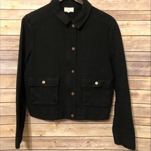 Lou and Grey Black Knit Bomber Jacket